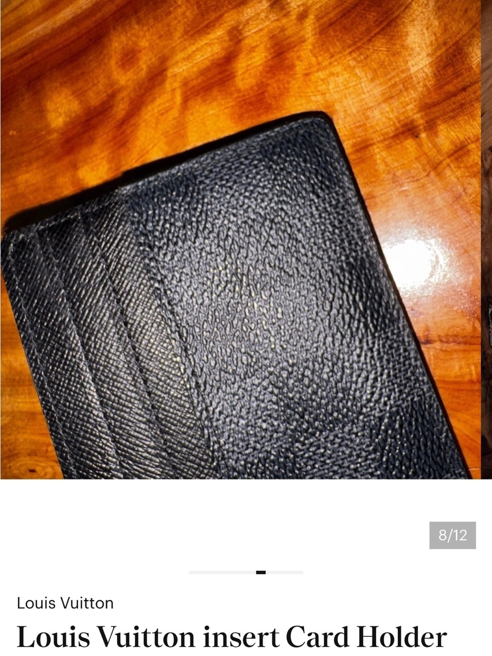 Louis Vuitton damier Checkered Card Holder insert very good condition - Picture 5 of 10